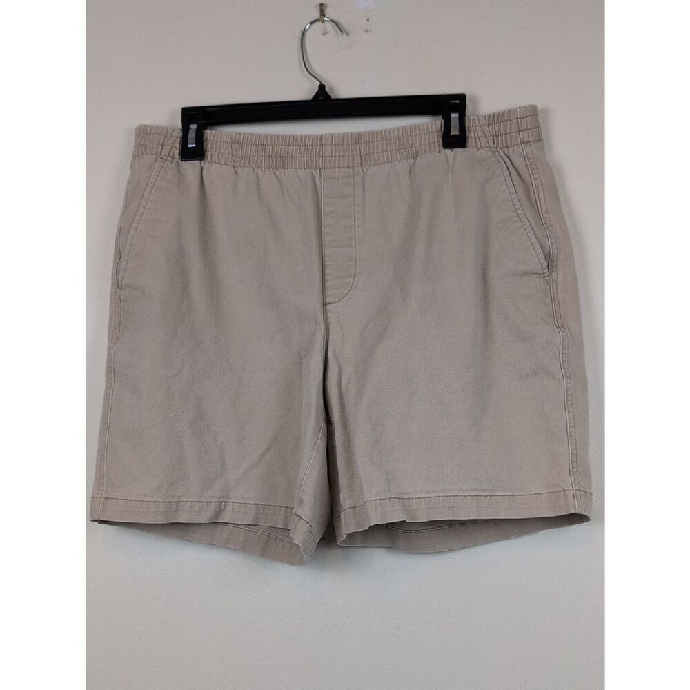 Lands' End Tan Pull On Cotton Shorts Size 14